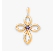 Avery Remembrance Birthstone Cross Pendant