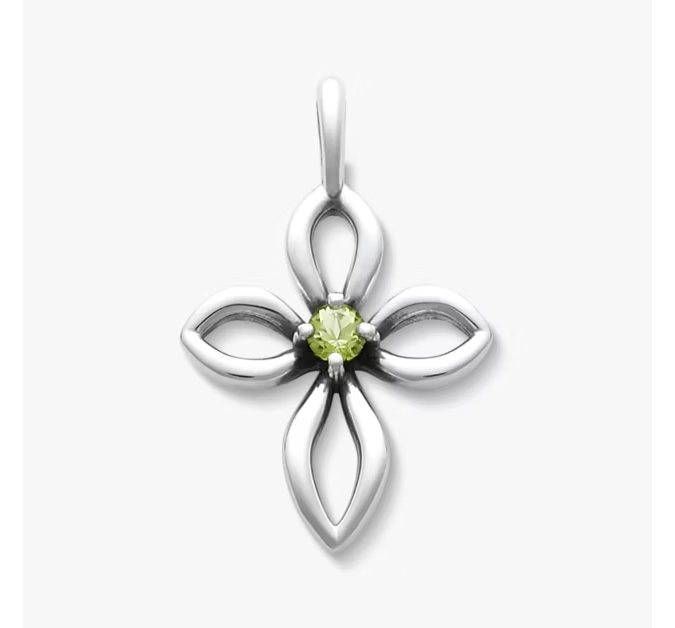 Avery Remembrance Birthstone Cross Pendant