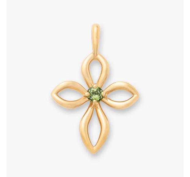 Avery Remembrance Birthstone Cross Pendant