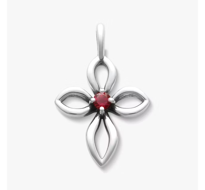 Avery Remembrance Birthstone Cross Pendant