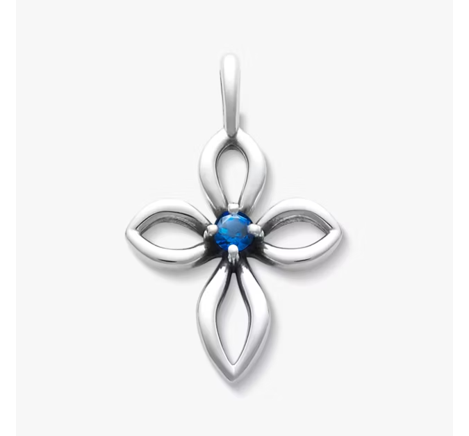 Avery Remembrance Birthstone Cross Pendant