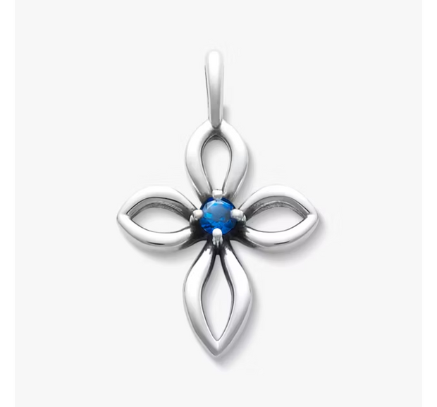 Avery Remembrance Birthstone Cross Pendant