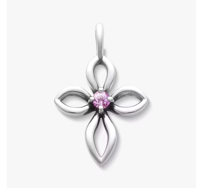Avery Remembrance Birthstone Cross Pendant