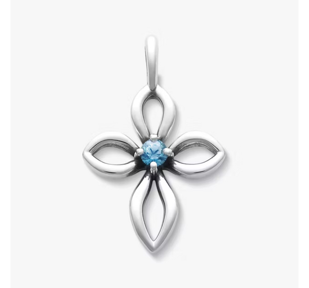 Avery Remembrance Birthstone Cross Pendant