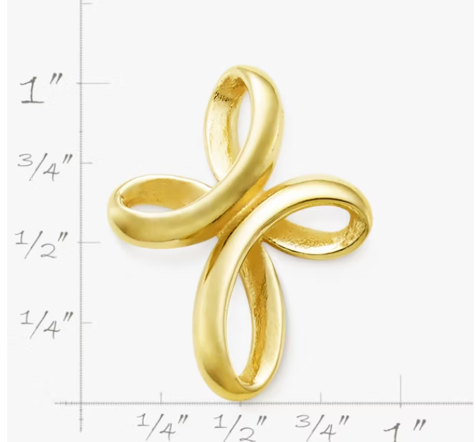 Eternal Ribbon Cross Pendant