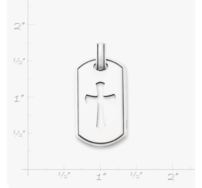 Classic Tag Cross Pendant