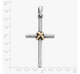 Forged Cross Pendant with Gold Wrap