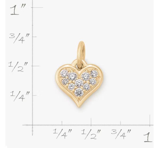 Delicate Pave Diamond Heart Pendant