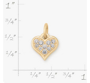 Delicate Pave Diamond Heart Pendant