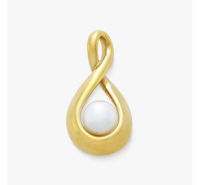 Graceful Twist Pendant with Cultured Pearl