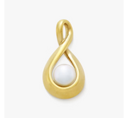 Graceful Twist Pendant with Cultured Pearl