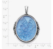 Sculpted Bluebonnet Layered Gemstone Pendant