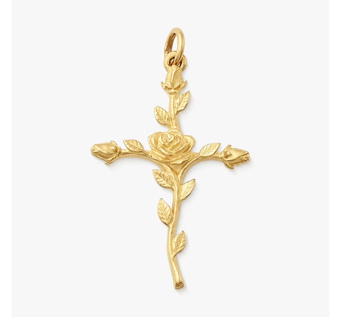 Rosebud Cross Pendant