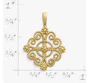 Twisted Wire Lacy Cross Pendant