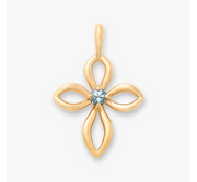 Avery Remembrance Birthstone Cross Pendant