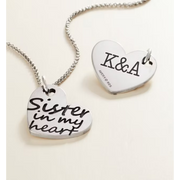 "Sister in My Heart" Charm