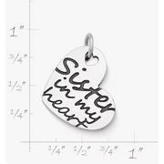 "Sister in My Heart" Charm