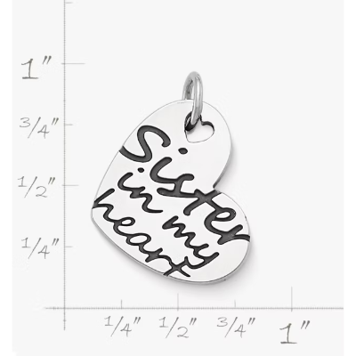 "Sister in My Heart" Charm