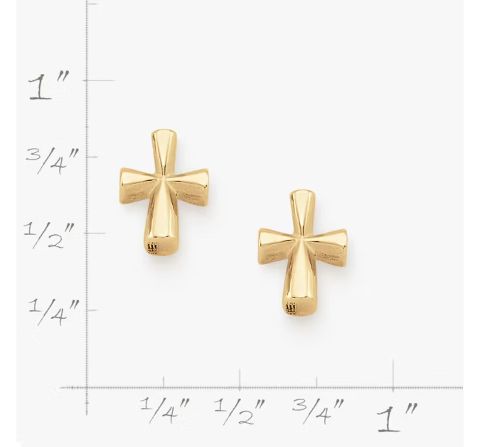 St. Teresa Cross Studs