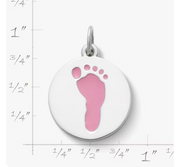 Enamel Footprint Charm