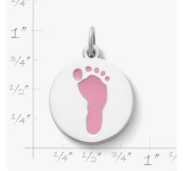 Enamel Footprint Charm