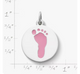 Enamel Footprint Charm