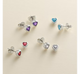 Heart Gemstone Studs