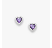 Heart Gemstone Studs