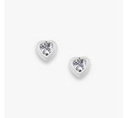 Heart Gemstone Studs