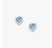 Heart Gemstone Studs