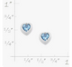 Heart Gemstone Studs