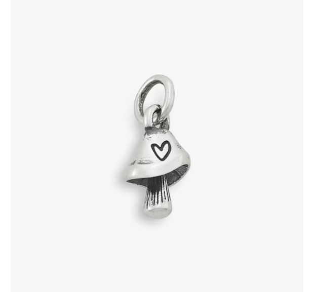 Mini Mushroom with Heart Charm