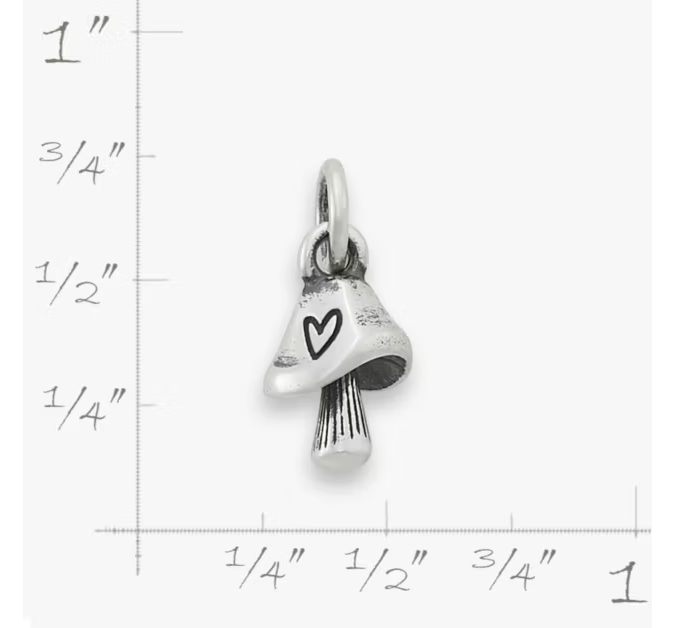 Mini Mushroom with Heart Charm