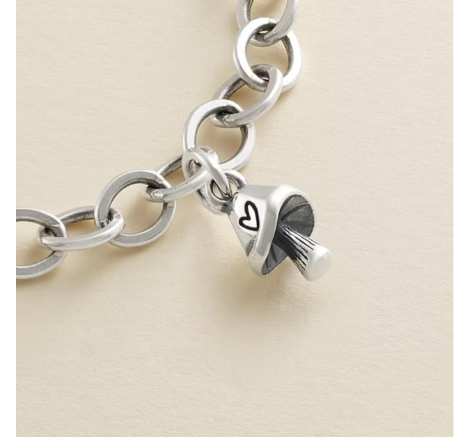 Mini Mushroom with Heart Charm