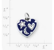 Enamel Written in the Stars Heart Charm
