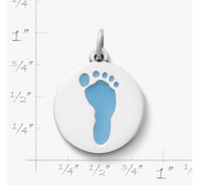 Enamel Footprint Charm