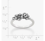 Ladybug and Flower Ring