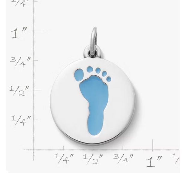 Enamel Footprint Charm