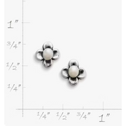 Tiny Blossom Studs with Cultured Pearl