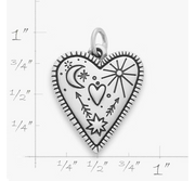 Western Sky Heart Charm