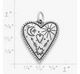 Western Sky Heart Charm
