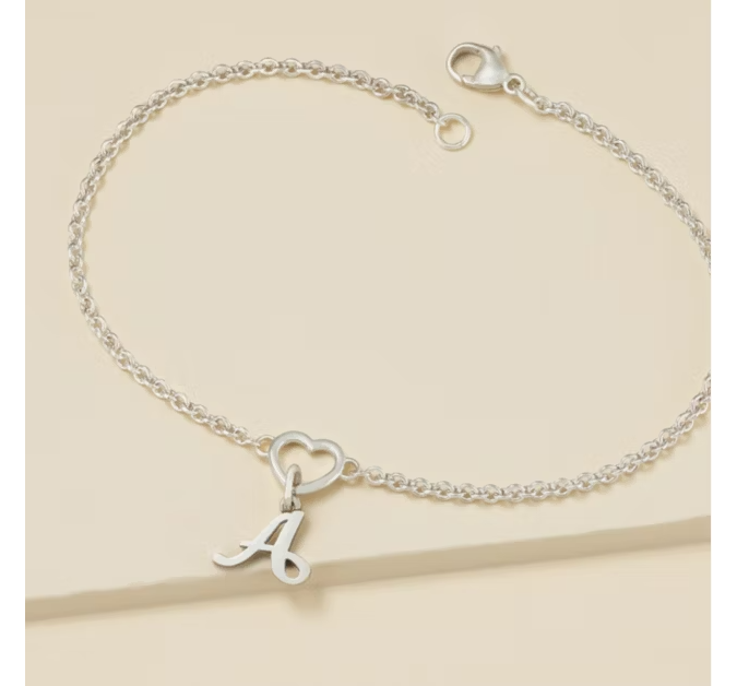 Heart Station Charm Anklet