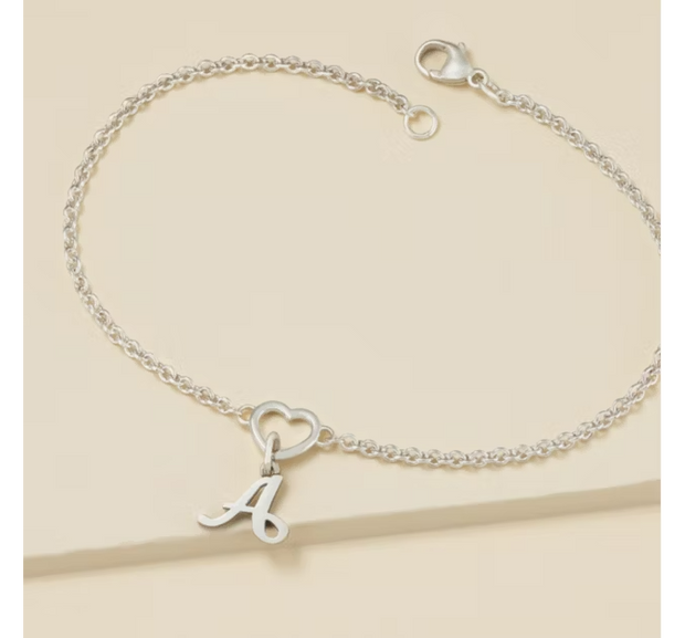 Heart Station Charm Anklet