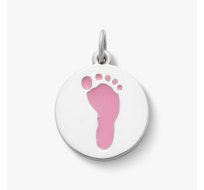 Enamel Footprint Charm