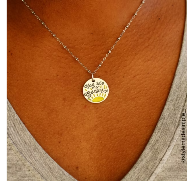 Enamel "You Are My Sunshine" Charm