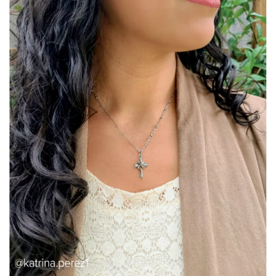 Growing in Faith Cross Charm