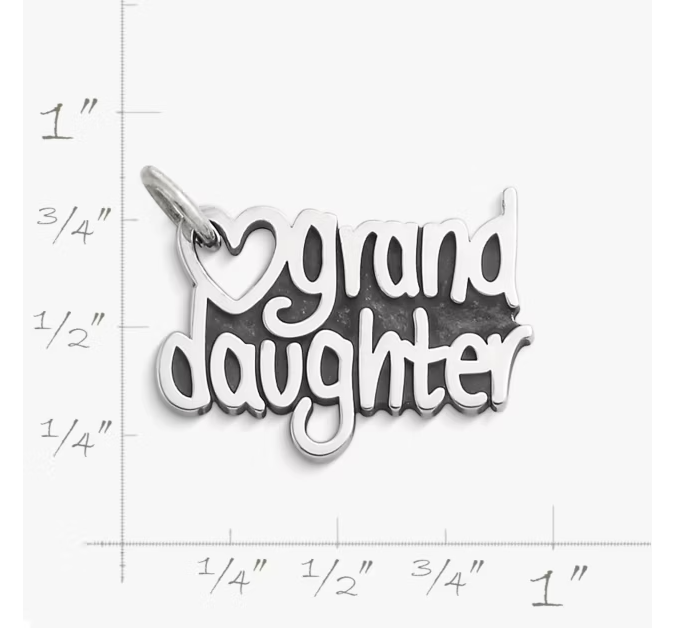 "Granddaughter" Heart Charm