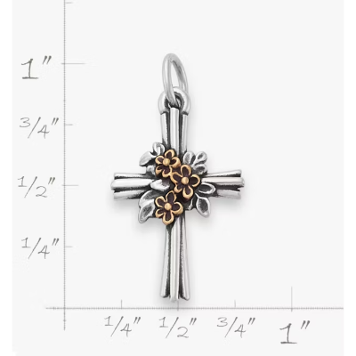 Growing in Faith Cross Charm