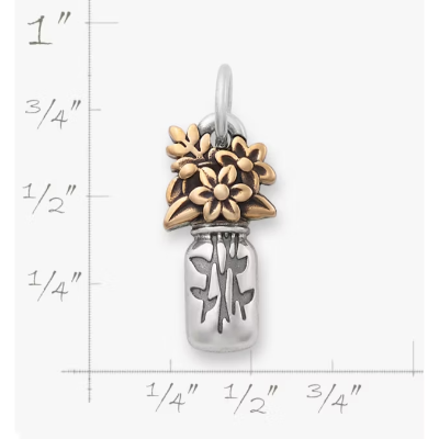 Mason Jar Bouquet Charm