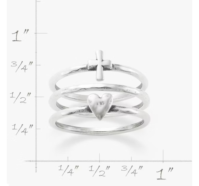 Faith and Love Ring Set